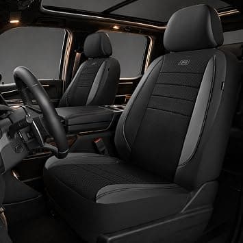 Skechers Memory Foam Seat Covers,Air Cool Mesh Thick Car Seat Covers,Piping Leather Two Front Car Seat Protector,Airbag Compatible,Automotive Comfort Protection for Most Cars,Vans,Truck,SUV,Black on Amazon.ae - Price Tracker