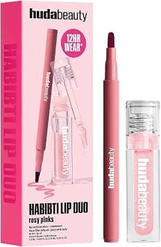 Huda Beauty Habibti Lip Duo Rosy Pinks Set - 1ml/3.9ml على Amazon.ae - متتبع الأسعار