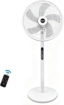 VUCATIN Pedestal Fans with Remote, 16" Oscillating Standing Fan with 8 Speed, 3 Model & 9 Hour Timer, Floor Fan for Bedroom, Living Room, Office, Adjustable Height & Tilt Head, Easy Assembly (white) on Amazon.ae - Price Tracker