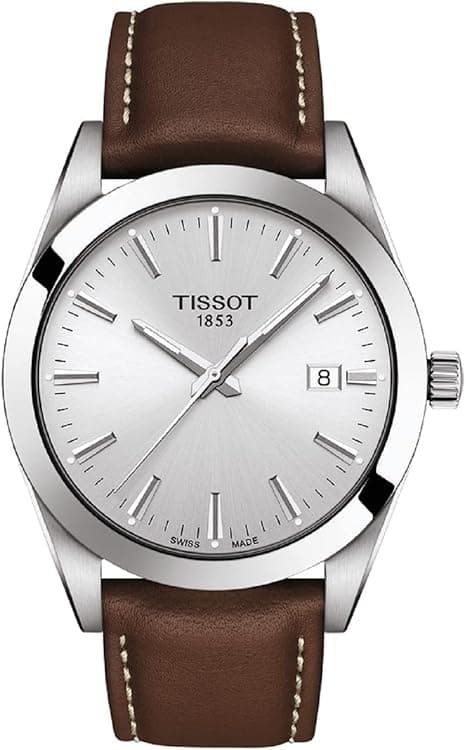 Tissot mens Gentleman Stainless Steel Dress Watch Brown T1274101603100 on Amazon.ae - Price Tracker