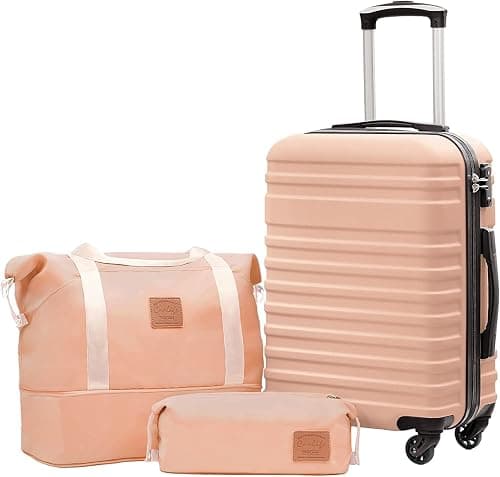 COOLIFE Suitcase Trolley Carry On Hand Cabin Luggage Hard Shell Travel Bag on Amazon - Best Deal Finder