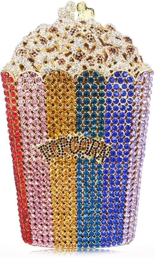 DJBM Luxury Women Popcorn Rhinestone Clutch Evening Bag Crystal Clutch Purses Diamond Clutch for Women Evening Party on Amazon.ae - Price Tracker