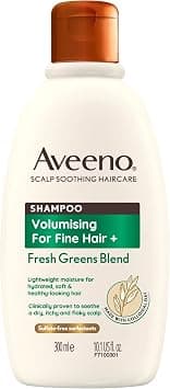 Aveeno Volumising Fresh Greens Scalp Soothing Mint, Cucumber and Rosemary Shampoo for Fine Hair 300ml - Best Deal Finder