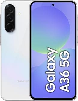 جوال سامسونج جالكسي A36 الجيل الخامس 5G، سعة 128 جيجابايت، ذاكرة وصول عشوائي 8 جيجابايت بنظام اندرويد، 6 تحديثات لنظام التشغيل، وبشاشة كبيرة ومعالج ثماني النواة، لون أبيض أنيق، إصدار خاص للسعودية - متتبع أسعار Amazon.sa