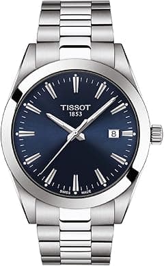 Tissot Mens Gentleman Swiss Quartz Stainless Steel Dress Watch (Model: T1274101104100), Blue - Amazon.ae Price Tracker