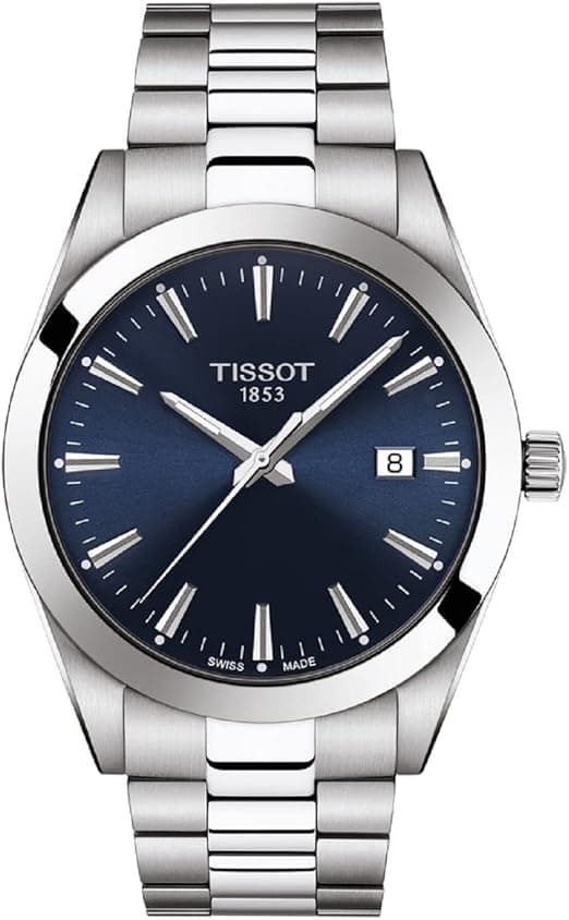 Tissot Mens Gentleman Swiss Quartz Stainless Steel Dress Watch (Model: T1274101104100), Blue on Amazon.ae - Price Tracker
