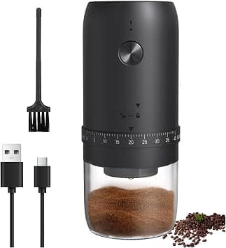 Baeskii Electric Coffee Bean Grinder 2027 Ultra, 2 Min Fast Full Hopper Grinding Time, 40 Adjustable Settings, Conical Ceramic Burr, Rechargeable Espresso Grinder for Travel, Camping, Home & Office - Best Deal Finder