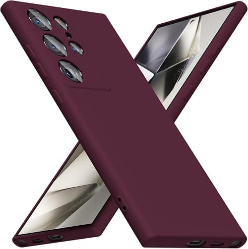Case for Samsung Galaxy S25 Ultra Maroon Slim Fit Soft Back TPU Cover Flexible Silicone Cover Matte for Samsung Galaxy S25 Ultra by Emodil ® (Maroon) on Amazon.ae - Price Tracker