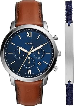 Fossil Men's Neutra Chronograph, Stainless Steel Watch, FS5708SET - Best Deal Finder