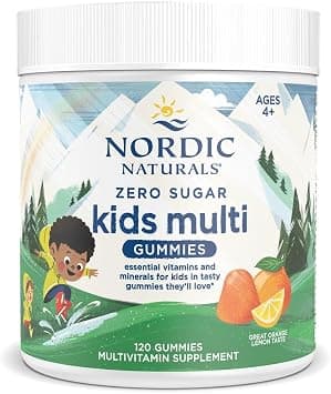 Nordic Naturals Zero Sugar Kids Multivitamin Gummies Orange Lemon | Sugar-Free Chewables Support Immune System, Growth, Energy & Daily Nutrition | 120 Gummies on Amazon.ae - Price Tracker
