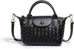 Mini Small Size Braided Luxury Leather Women's top Handle Handbag Fashion Travel Daily Satchel - Best Deal Finder