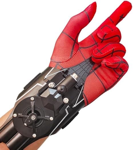 Spider Web Shooters,Spider Silk Launcher Wrist Toy for Men and Kids, Realistic Web Launcher String, Cool Gadgets String Gloves Shooters Toy for Superhero Role-Play (Black) on Amazon.ae - Price Tracker