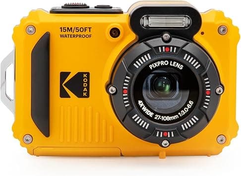 KODAK PIXPRO WPZ2 Rugged Waterproof Digital Camera 16MP 4X Optical Zoom 2.7 LCD Full HD Video, Yellow على Amazon.ae - متتبع الأسعار