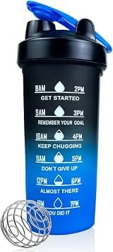 Shaker Bottle for Protein Shake Mixes BPA-Free Leak Proof Water Blender Gym Cup 600ml - Best Deal Finder