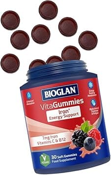 Bioglan VitaGummies Iron – Iron Supplement Gummies for Energy & Red Blood Cell Support – With Vitamin C – Great Tasting – 60 Gummies on Amazon.ae - Price Tracker