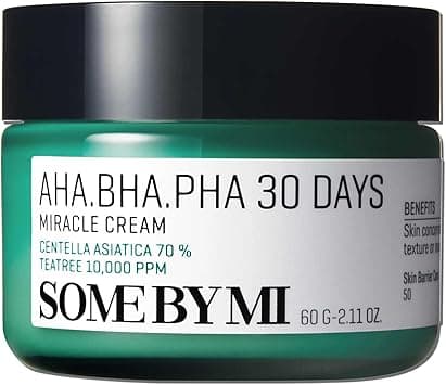 Some By Mi AHA BHA PHA 30 Days Miracle Cream | 60ml | Made From Tea Tree Leaf Water For Sensitive Skin | Mild Moisturizer For Skin Calming & Soothing on Amazon.ae - Price Tracker