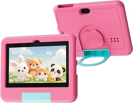 Kids Tablet, 7 inch Android Tablet for Kids, 4GB RAM 32GB ROM 1TB Expand, Toddler Tablets with Parental Control, IPS Screen, Dual Camera, Educational, Games, Shockproof Case for Boys/Girls (Pink) on Amazon.ae - Price Tracker