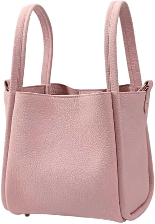 Women's Classic Design Luxury Leather Bag Soft Handbag Fashion Multi functional Bucket Bag Elegant Handbag on Amazon.ae - Price Tracker
