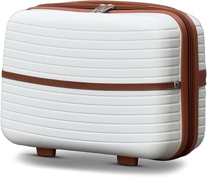 Hard Shell Travel Makeup Case, Unbreakable PP Material, Lightweight, Beauty Organizer, Cosmetic Storage Bag with Handle (White, BCASE 10 Inch) on Amazon - Best Deal Finder
