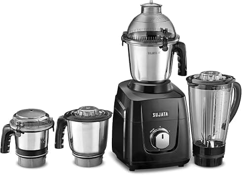 Sujata MG03 Mixer Grinder | The New Generation Mixer Grinder | Powerful and Versatile Kitchen Appliance | 1000 Watts Motor | 4 Stainless Steel Jars on Amazon.ae - Price Tracker