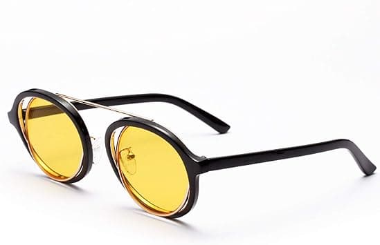 Cycle Frame Literary Retro Style Crystalline Colouration Sunglasses UV Protection Cosmetic Photo Glasses Sunglasses for Women (Color : Yellow) on Amazon.ae - Price Tracker