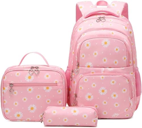 Girls Backpack Kids School Bookbag Set for Teen Girls Elementary Students Casual Back Pack with Lunch Box on Amazon.ae - Price Tracker