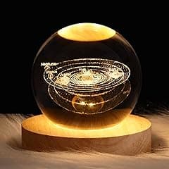 3D Crystal Ball Nightlight Decolamp, 80mm (3.15in) Solar System Model Decor with LED lamp Base, Cool Desk Decor Best Birthday Christmas Gifts for Kids Girls Boys Dad Friends Teachers (Solar System) - Amazon.ae Price Tracker