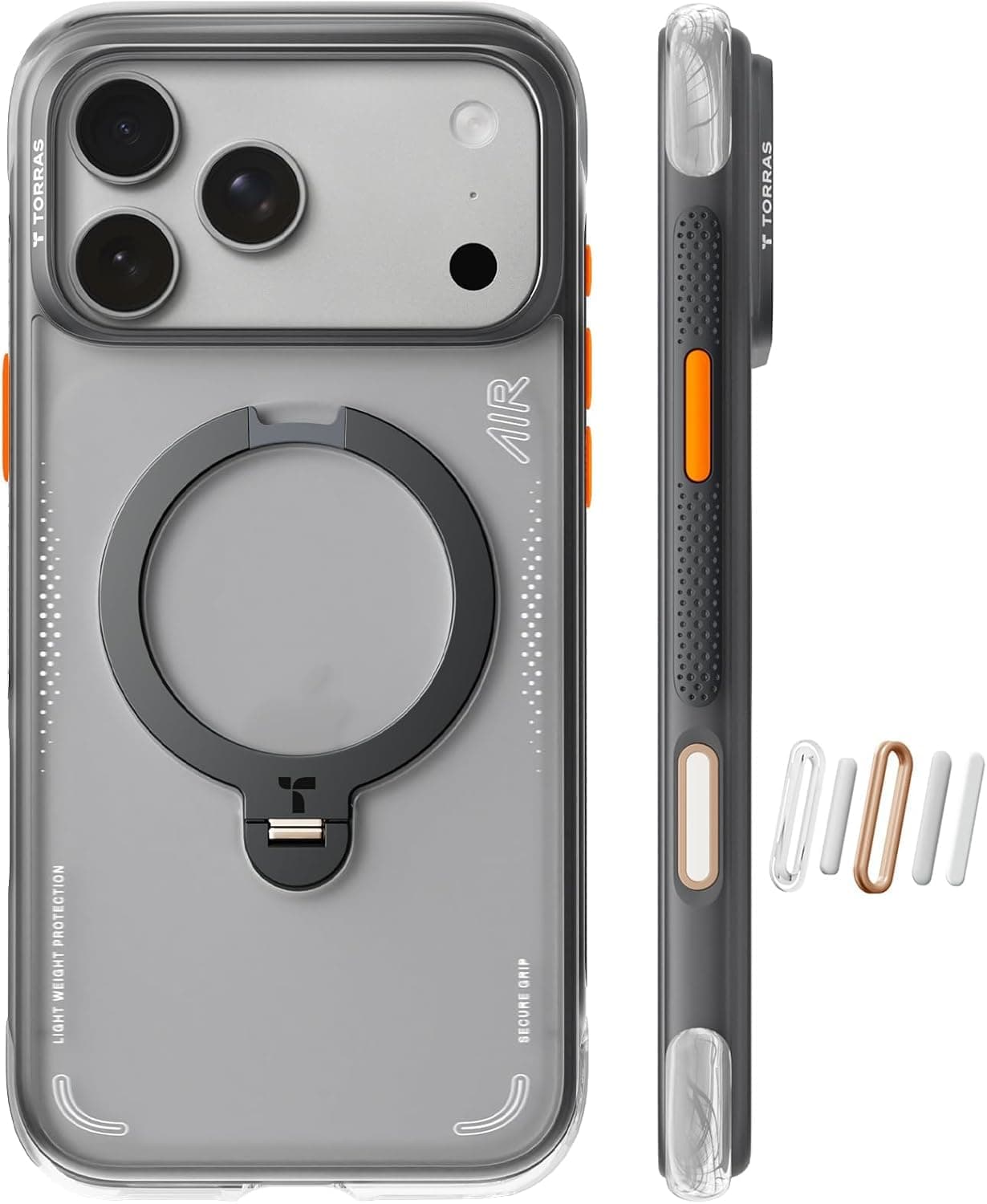 TORRAS Ostand Q3 Air for iPhone 17 Pro Max Case with 360 Magnetic Stand, Fit for Magnetic, Mil-Grade Drop Tested, Camera Control Button, Shockproof Phone Case for iPhone 17 Pro Max 6.9", Shadow Black on Amazon.ae - Price Tracker