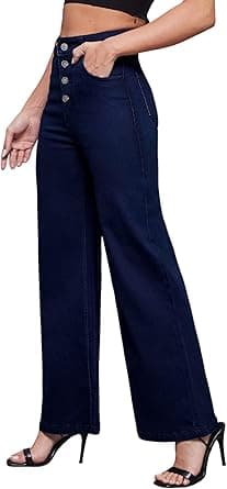 Miss Olive Women's Wide Leg Jeans on Amazon.ae - Price Tracker