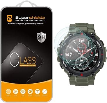 Supershieldz (3 Pack) Designed for Amazfit T-Rex and Amazfit T-Rex Pro Tempered Glass Screen Protector, Anti Scratch, Bubble Free on Amazon.ae - Price Tracker