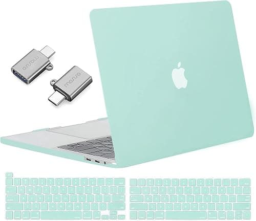 MOSISO Compatible with MacBook Pro 13 inch Case 2022, 2021, 2020-2016 Release A2338 M1 A2289 A2251 A2159 A1989 A1706 A1708, Plastic Hard Shell & Keyboard Cover & Type C Adapter 2 Pack, Mint Green on Amazon.ae - Price Tracker