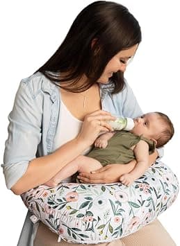 Boppy New Nursing Pillow – Pink Garden Flowers – Larger, More Supportive Pillow for Breastfeeding & Bottle Feeding – Firmer Fill, Higher Lift, Larger Area Than Original Nursing Pillow على Amazon.ae - متتبع الأسعار