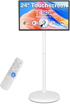 24 Inch Rolling Smart TV with 1080P Touch Screen | Android 13 OS | MTK 8-core CPU | 6G+128G Storage | Built-in 13MP Camera | Remote Voice Control | Full Rotation Portable TV on Wheels - Amazon.ae Price Tracker