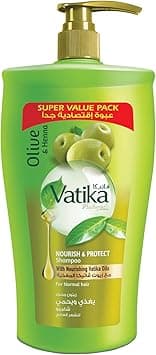 Vatika Naturals Nourish & Protect Cream Conditioning Shampoo Natural Extracts Of Olive & Henna Softens & Vitalizes Normal Hair - 1000 ml Clear, 1.0 count on Amazon.ae - Price Tracker