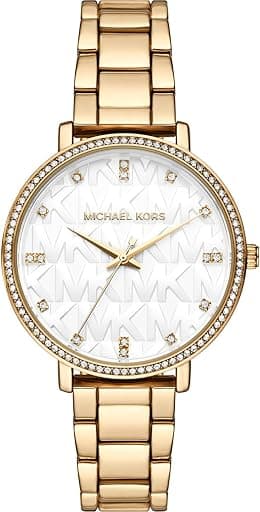 Michael Kors Women's Watch Pyper, 38 mm Case Size, Three Hand Movement, Stainless Steel Strap - Best Deal Finder