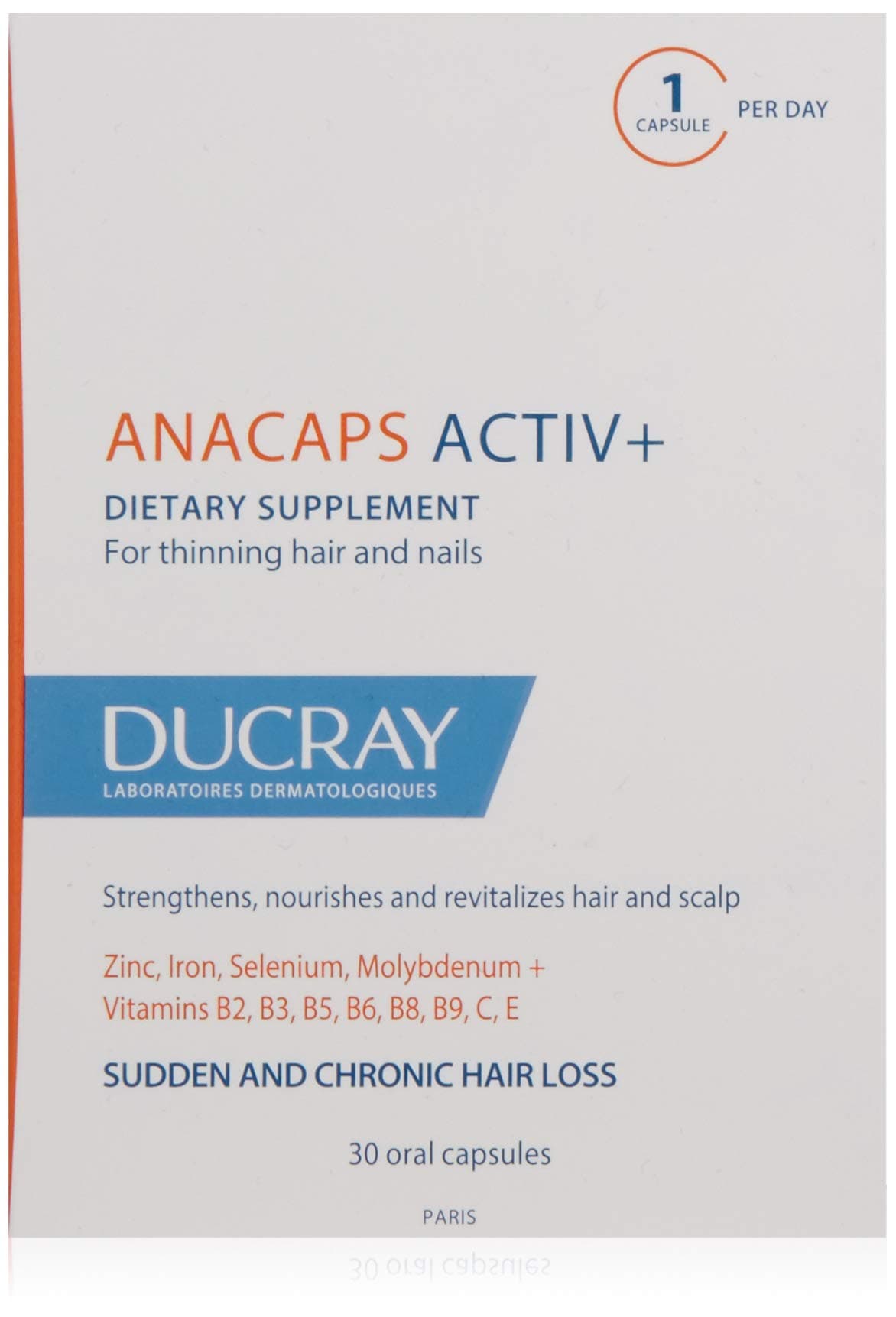 Ducray Anacaps Activ+ Food Supplement - for Sudden and Chronic Hair Loss - 30 Capsules on Amazon.ae - Price Tracker