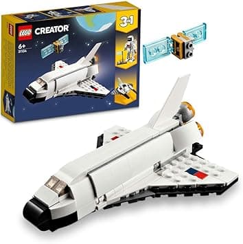 LEGO 31134 Creator 3 in 1 Space Shuttle Toy to Astronaut Figure to Spaceship, Building Toys for Kids, Boys, Girls Aged 6 and up, Ramadan Gift Idea for Kids - Amazon.ae Price Tracker