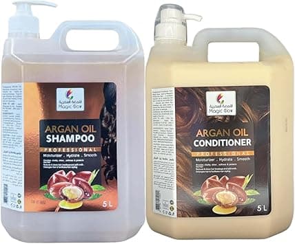 Professional Argan Oil Shampoo and Conditioner Set, 5L Each, Moisturising, 2 pcs on Amazon.ae - Price Tracker
