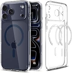 Spigen Ultra Hybrid MagFit for iPhone 17 Pro Max case cover [TPU Covered Camera Control] MagSafe compatible - Clear Deep Blue - Amazon.ae Price Tracker