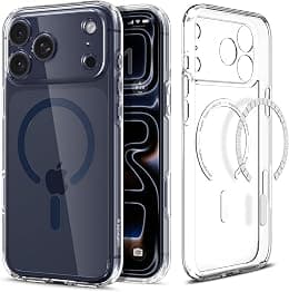 Spigen Ultra Hybrid MagFit for iPhone 17 Pro Max case cover [TPU Covered Camera Control] MagSafe compatible - Clear Deep Blue - Amazon.ae Price Tracker