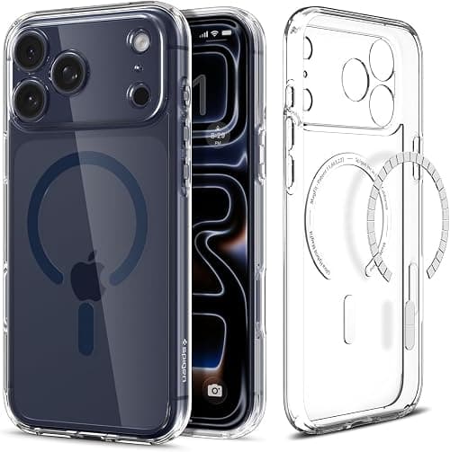 Spigen Ultra Hybrid MagFit for iPhone 17 Pro Max case cover [TPU Covered Camera Control] MagSafe compatible - Clear Deep Blue on Amazon.ae - Price Tracker