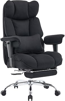 Efomao Big & Tall Office Chair with Footrest, Heavy-Duty High-Back Executive Mesh Desk Chair with Lumbar Support, Black Computer Chair for Home Office on Amazon.ae - Price Tracker