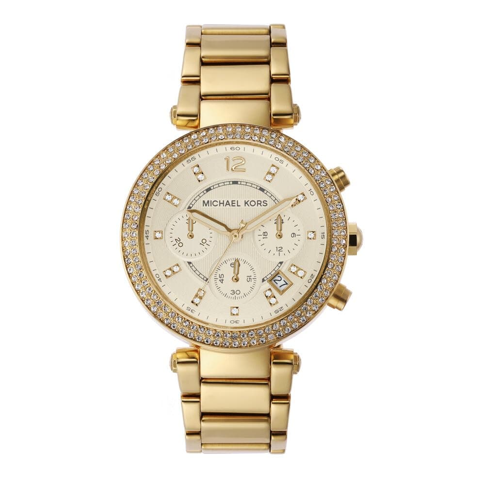 Michael Kors Parker Stainless Steel Watch With Glitz Accents on Amazon.ae - Price Tracker