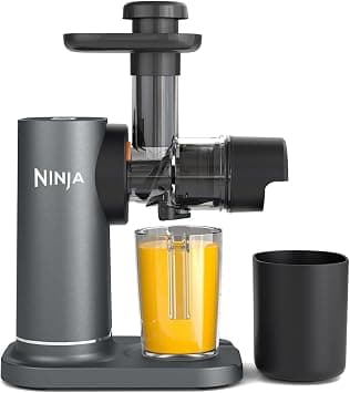 Ninja Cold Press Juicer Vegetable and Fruit with 700ml Cup & 1.1L Pulp Container, for Fresh Juices, Drinks & Wellness Shots, Compact, Dishwasher Safe & Removable Parts, Grey JC151EU on Amazon.ae - Price Tracker
