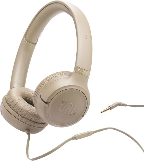 JBL Tune 530 Wired On-Ear Headphones with Pure Bass Sound, Hands-Free Calls, One-Button Remote, Lightweight Foldable Design & Tangle-Free Flat Cable – Beige (JBLT530BEG) on Amazon.ae - Price Tracker