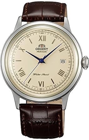 Orient Men's '2nd Gen. Bambino Ver. 2' Japanese Automatic Stainless Steel and Leather Dress Watch, Color:Brown (Model: FAC00009N0) on Amazon.ae - Price Tracker
