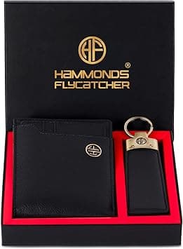 HAMMONDS FLYCATCHER Genuine Leather Wallet for Men - RFID Protected, Bi-Fold, 6 Card Slots, Black on Amazon.ae - Price Tracker