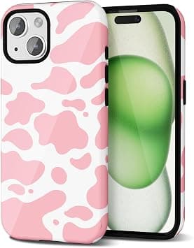 Svanove Cow Print Phone Case for iPhone 15 Plus Case Girly Trendy Pattern, Retro Cool Animal Print, Luxury Cute Case for Women Girl, Glossy Aesthetic Y2k Hard Shell Plastic Slim Cover, Pink على Amazon.ae - متتبع الأسعار