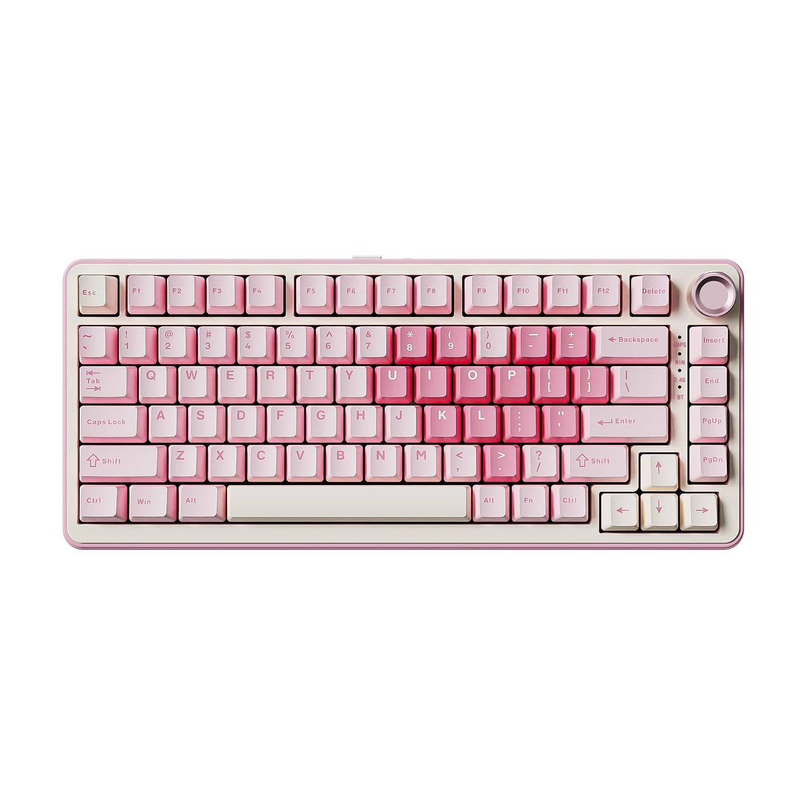 YUNZII B75 PRO Wireless Mechanical Keyboard,75% Gaming Keyboard Gasket Hot Swap Custom Keyboard with Knob,Pre-lubed Switches RGB,Bluetooth/Type-C/2.4G (Pink, Cocoa Cream V2 Switch) on Amazon.ae - Price Tracker