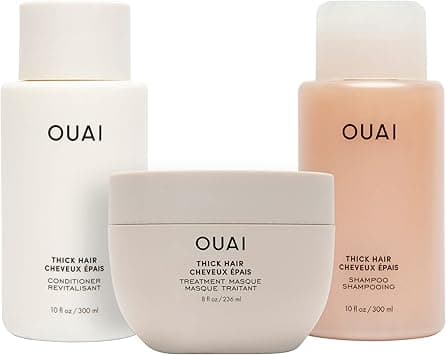 OUAI Thick Hair Treatment Masque + Shampoo + Conditioner Full Size (each) on Amazon.ae - Price Tracker